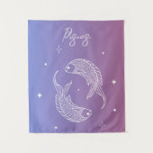 Pisces zodiac horoscoop sterbordgradiënt wandkleed (Voorkant)