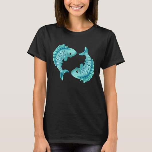 Pisces Zodiac Horoscope Astrology Astronomy Women  T-shirt (Voorkant)