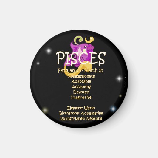 Pisces zodiac magneet (Voorkant)