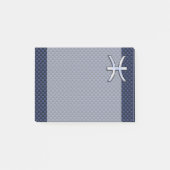 Pisces Zodiac on Blue Carbon Fiber Print Post-it® Notes (Voorkant)