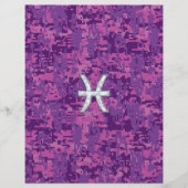 Pisces Zodiac on Fuchsia Pink Digital Camouflage (Voorkant)