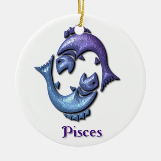 Pisces Zodiac Ornament (Voorkant)