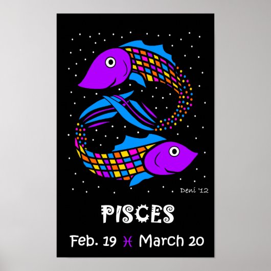 PISCES - ZODIAC-POSTER POSTER (Voorkant)
