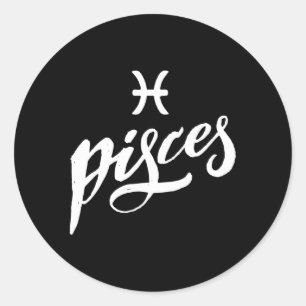 Pisces Zodiac Ronde Sticker