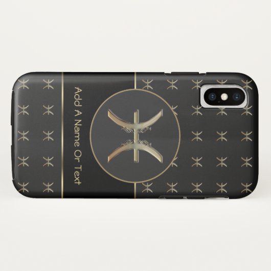 Pisces Zodiac Sign Aangepast Case-Mate iPhone Case (Achterkant (horizontaal))