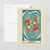 Pisces Zodiac Sign Abstract Art  Briefkaart (Voorkant / Achterkant)