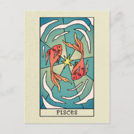 Pisces Zodiac Sign Abstract Art  Briefkaart