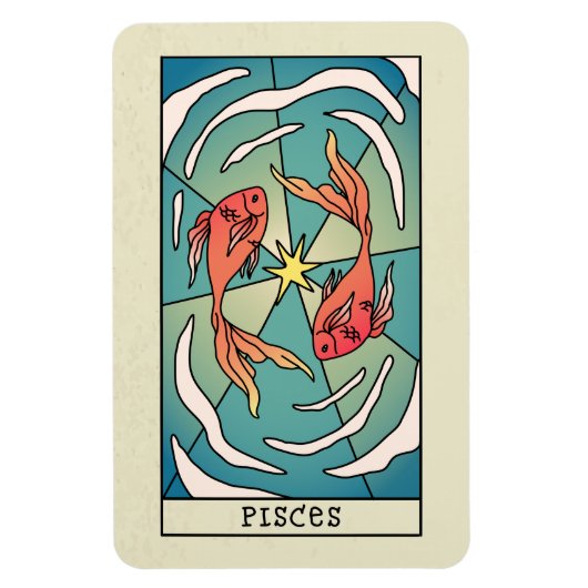 Pisces Zodiac Sign Abstract Art  Magneet (Verticaal)