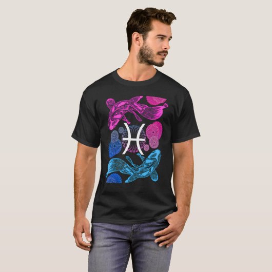 Pisces Zodiac Sign Astrology 1 T-shirt (Voorkant volledig)