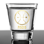 Pisces Zodiac Sign Astrology Horoscope Gold Shot Glas