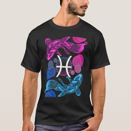 Pisces Zodiac Sign Astrology T-shirt (Voorkant)