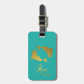 Pisces Zodiac Sign Bagagelabel (Voorkant verticaal)
