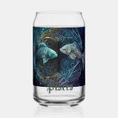 Pisces Zodiac Sign Blikvorm Glas (Achterkant)