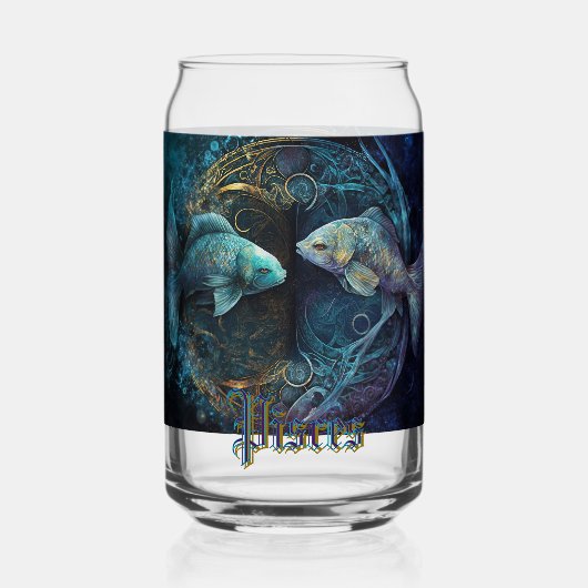 Pisces Zodiac Sign Blikvorm Glas (Achterkant)