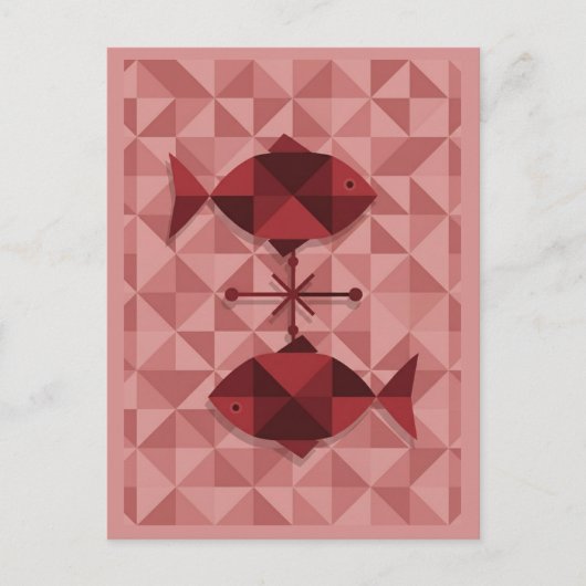 Pisces Zodiac Sign Briefkaart (Voorkant)