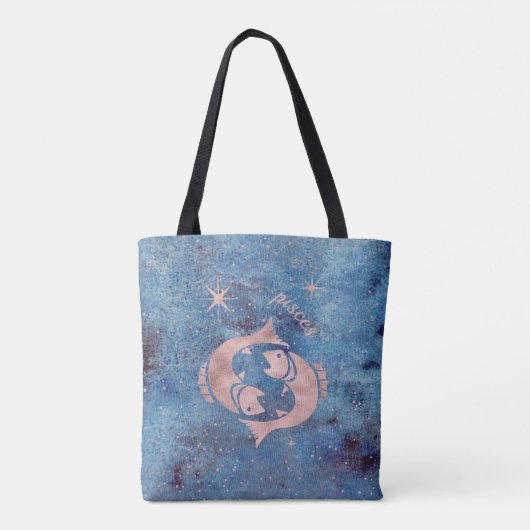 Pisces Zodiac Sign Canvas tas (Achterkant)
