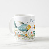 Pisces Zodiac Sign Coffee Mok (Voorkant links)