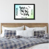 Pisces Zodiac Sign en Symbol Wrapped Canvas Afdruk (Insitu (Slaapkamer))