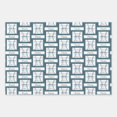 Pisces Zodiac Sign Fun Quote Modern Blue Text Inpakpapier Vel (Voorkant)