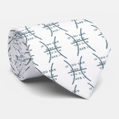 Pisces Zodiac Sign Fun Quote Modern Blue Text Stropdas (Opgerold)