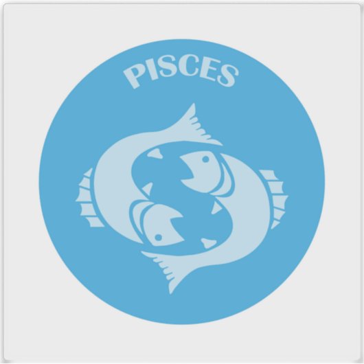 Pisces, Zodiac Sign, Horoscope, Astrology Sticker (Voorkant)