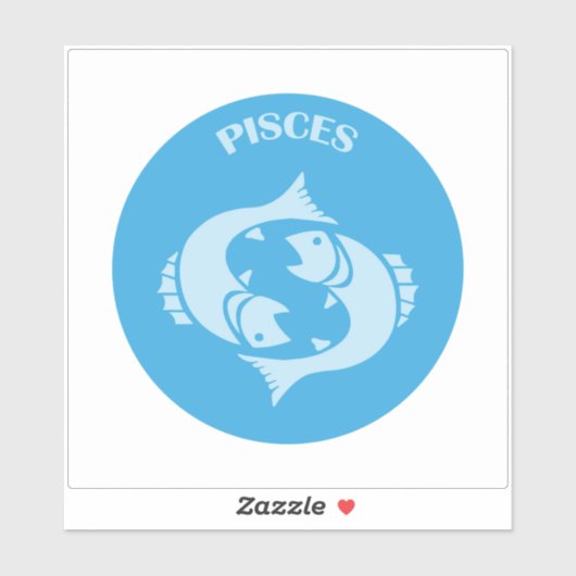Pisces, Zodiac Sign, Horoscope, Astrology Sticker (Vel)