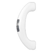 Pisces Zodiac Sign in Grunge Silver Steel Style Keramische Kastgreep (Zijkant)