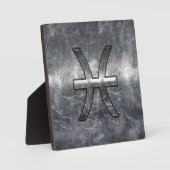 Pisces Zodiac Sign in grunge steel style Fotoplaat (Voorkant)