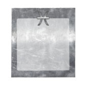 Pisces Zodiac Sign in grunge steel style Notitieblok (Voorkant)