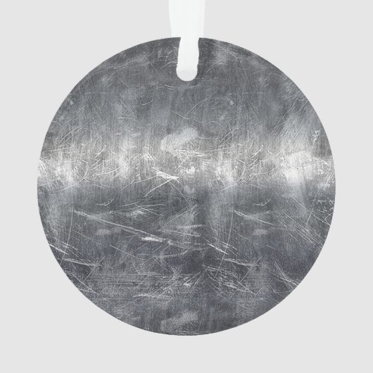 Pisces Zodiac Sign in grunge steel style Ornament (achterkant)