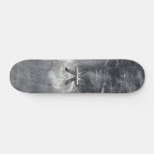Pisces Zodiac Sign in grunge steel style Skateboard (Horizontaal)