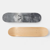 Pisces Zodiac Sign in grunge steel style Skateboard (Horizontaal)