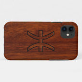 Pisces Zodiac Sign in Mahogany wood style Case-Mate iPhone Case (Achterkant (horizontaal))