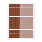 Pisces Zodiac Sign in Mahogany Wood Style Omwikkelbaar Adreslabel (Vel)