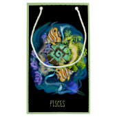 Pisces Zodiac Sign Klein Cadeauzakje (Achterkant)