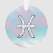 Pisces Zodiac Sign Moeder van Parelstijl Ornament (voorkant)