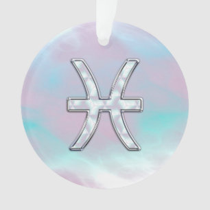 Pisces Zodiac Sign Moeder van Parelstijl Ornament