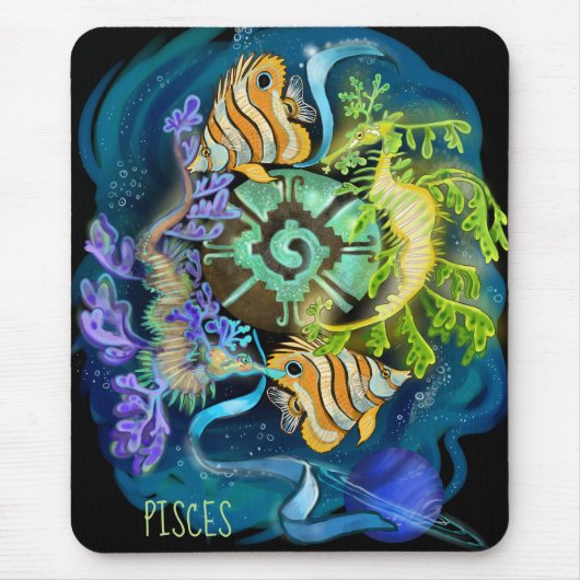 Pisces Zodiac Sign Muismat (Voorkant)