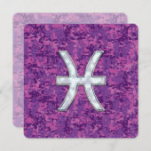 Pisces Zodiac Sign on Fuchsia Digital Camo (Voorkant / Achterkant)