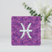 Pisces Zodiac Sign on Fuchsia Digital Camo (Staand voorkant)