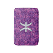 Pisces Zodiac Sign on Fuchsia Pink Digital Camo Badmat (Voorkant Verticaal)