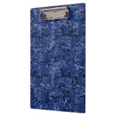 Pisces Zodiac Sign on Navy Blue Digital Camouflage Klembord (Links)