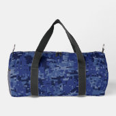 Pisces Zodiac Sign on Navy Blue Digital Camouflage Plunjezak (Achterkant)
