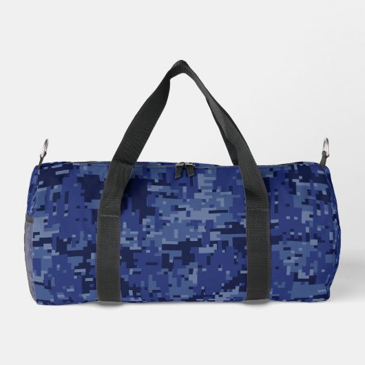 Pisces Zodiac Sign on Navy Blue Digital Camouflage Plunjezak (Achterkant)