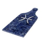 Pisces Zodiac Sign on Navy Blue Digital Camouflage Snijplank (Hoek)