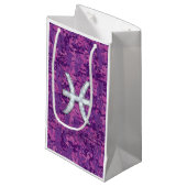 Pisces Zodiac Sign on Pink Digital Camo Klein Cadeauzakje (Voorkant Gekanteld)