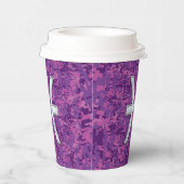 Pisces Zodiac Sign on Pink Digital Camo Papieren Bekers (Rechts)