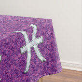 Pisces Zodiac Sign on Pink Digital Camo Tafelkleed (Voorbeeld)