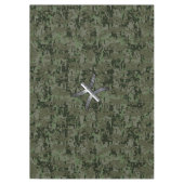 Pisces Zodiac Sign on Woodland Digital Camo Decor Tafelkleed (Voorkant)