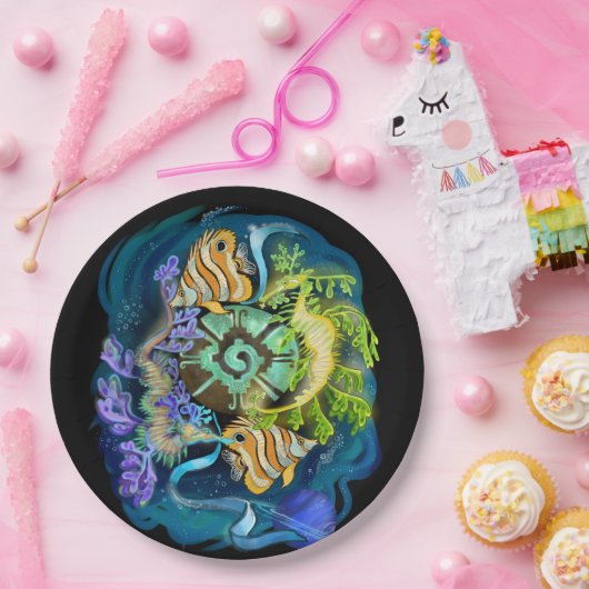 Pisces Zodiac Sign Papieren Bordje (Feest)